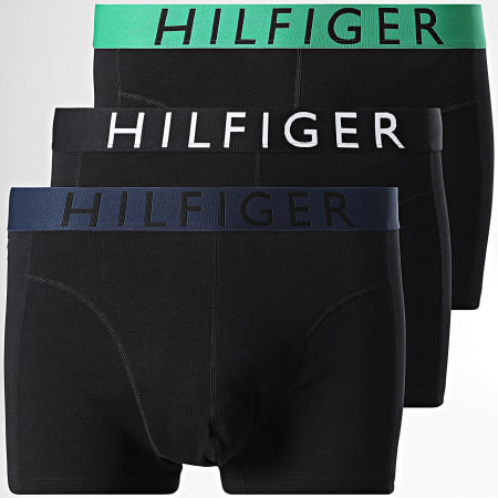 Tommy Hilfiger - Lot De 3 Boxers 3465 Noir Bleu Marine Vert