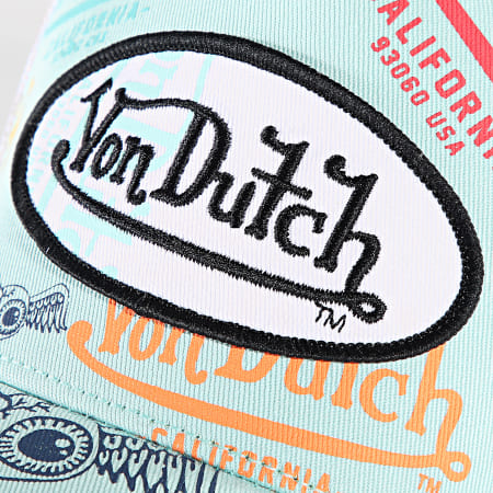 Von Dutch - Casquette Trucker VD-1-CT Blanc Bleu Turquoise Clair