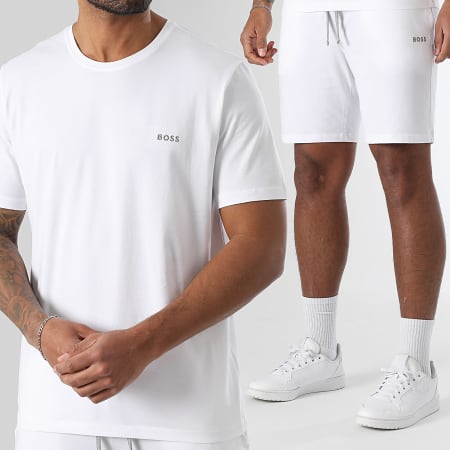 BOSS - Ensemble Tee Shirt Et Short Jogging Mix And Match 50515312 50515314 Blanc