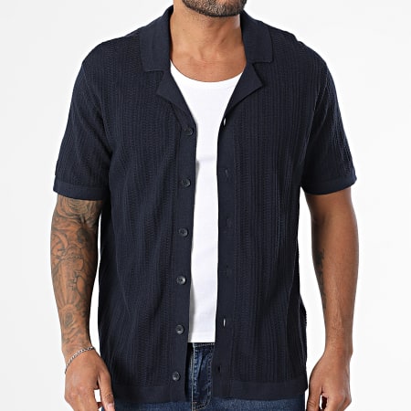Produkt - Chemise Manches Courtes Maille Dave Bleu Marine