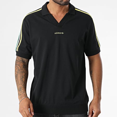 Adidas Originals - Polo Manches Courtes A Bandes JD0809 Noir