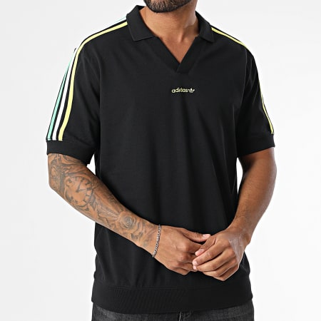 Adidas Originals - Polo Manches Courtes A Bandes JD0809 Noir