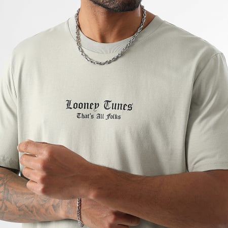 Looney Tunes - Tee Shirt Oversize Large Taz Back Beige Stone