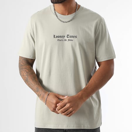 Looney Tunes - Tee Shirt Oversize Large Taz Back Beige Stone