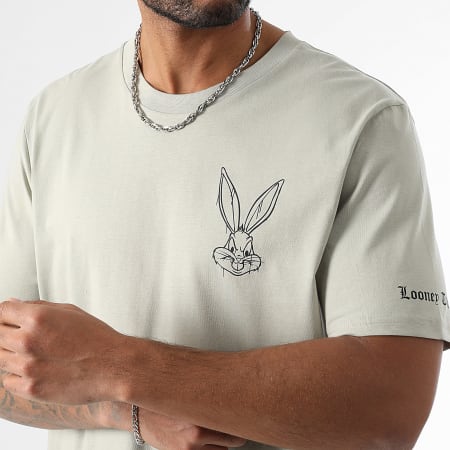 Looney Tunes - Tee Shirt Oversize Large Small Bugs Bunny Beige Stone