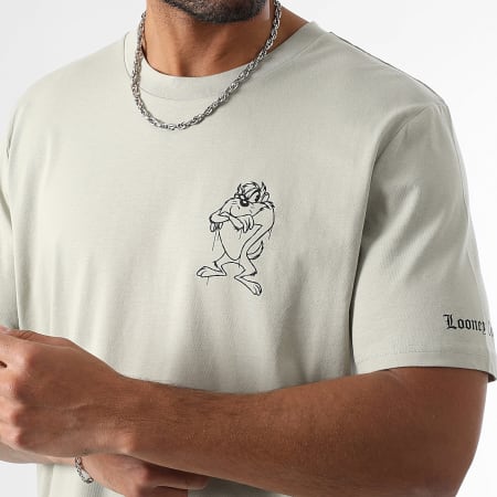 Looney Tunes - Tee Shirt Oversize Large Small Taz Beige Stone
