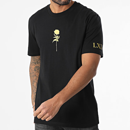 Luxury Lovers - Tee Shirt Oversize Rose Noir Doré