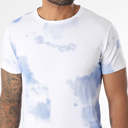 MTX - Ensemble Tee Shirt Et Short Cargo 031 Blanc Bleu Clair
