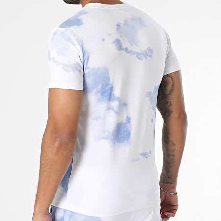 MTX - Ensemble Tee Shirt Et Short Cargo 031 Blanc Bleu Clair