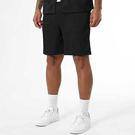 MTX - Ensemble Chemise Manches Courtes Et Short Jogging Texturé 200 Noir