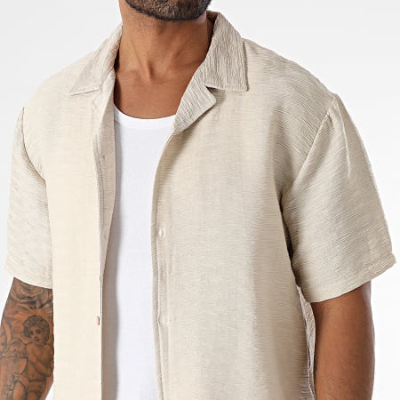 MTX - Ensemble Chemise Manches Courtes Et Short Jogging Texturé 205 Beige
