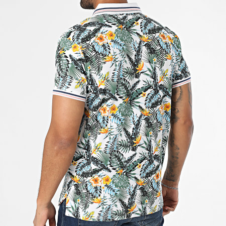 Classic Series - Polo Manches Courtes Proflowers Blanc Floral