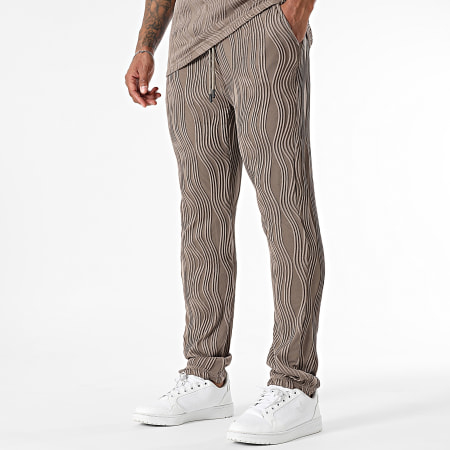 Fusional - Ensemble Tee Shirt Et Pantalon 086 Taupe