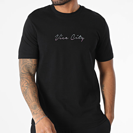 Luxury Lovers - Vice City Los Angeles zwart T-shirt en joggingshortset
