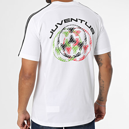Adidas Sportswear - Tee Shirt A Bandes Juventus UBP JF0455 Blanc