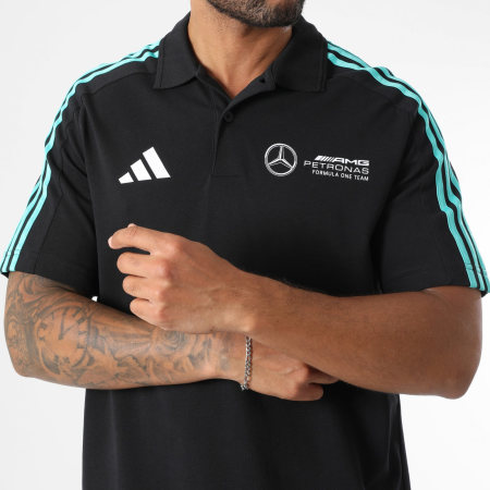Adidas Sportswear - Polo Manches Courtes A Bandes AMG Mercedes DNA JV5430 Noir