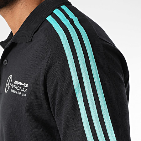 Adidas Sportswear - Polo Manches Courtes A Bandes AMG Mercedes DNA JV5430 Noir