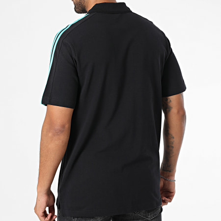 Adidas Sportswear - Polo Manches Courtes A Bandes AMG Mercedes DNA JV5430 Noir