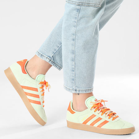 Adidas Originals - Baskets Femme Gazelle W Superlaced JH7212 Semi Green Semi Orange Gum 3