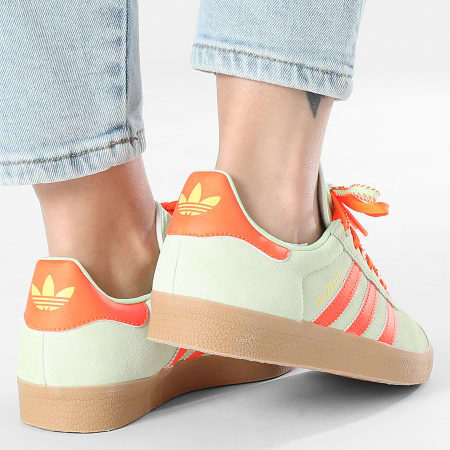 Adidas Originals - Baskets Femme Gazelle W Superlaced JH7212 Semi Green Semi Orange Gum 3