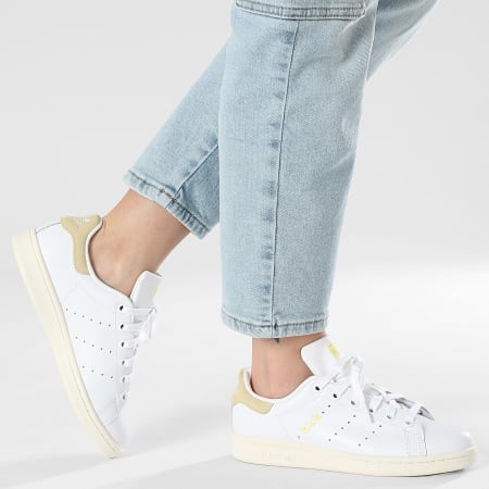 Adidas Originals - Baskets Femme Stan Smith W JI2934 Footwear White Powder Yellow Pure Sulfur
