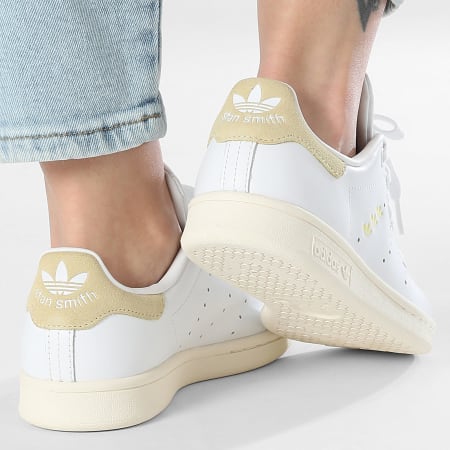 Adidas Originals - Baskets Femme Stan Smith W JI2934 Footwear White Powder Yellow Pure Sulfur