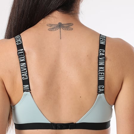 Calvin Klein - Soutien-Gorge Femme Lightly Lined Bralette QF7659E Bleu Clair