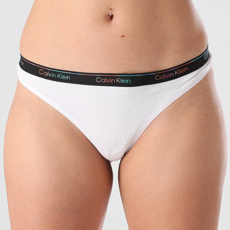 Calvin Klein - Lot De 5 Strings Femme 5322 Noir Gris Chiné Blanc