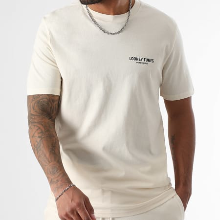 Looney Tunes - Ensemble Tee Shirt Et Short Jogging Bundle Taz Beige