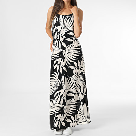Only - Robe Longue Femme Nova Life Noir Beige