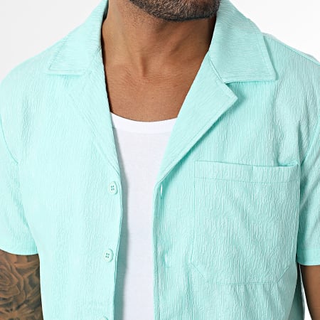 Zayne Paris  - Ensemble Chemise Manches Courtes Et Short Jogging 116 Turquoise