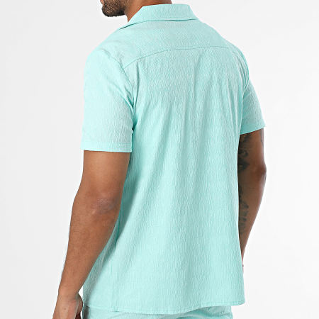 Zayne Paris  - Ensemble Chemise Manches Courtes Et Short Jogging 116 Turquoise