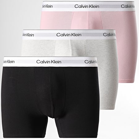 Lot De 3 Boxers Variance - Rose, Gris Et Noir, Taille 36/38, Coton/élasthanne - Neuf Avec étiquettes