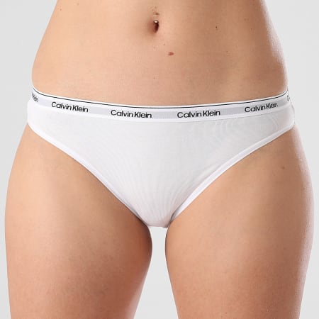 Calvin Klein - Lot De 3 Culottes Femme QD5207E Noir Bleu Turquoise Blanc
