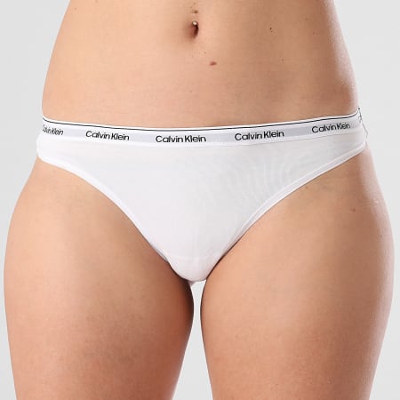 Calvin Klein - Lot De 3 Strings Femme QD5209E Noir Bleu Turquoise Blanc