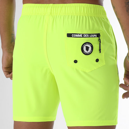 Comme Des Loups - Short De Bain Swim Jaune Fluo