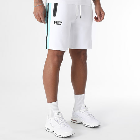 Comme Des Loups - Short Jogging Wimbledon Blanc Bleu Clair Noir