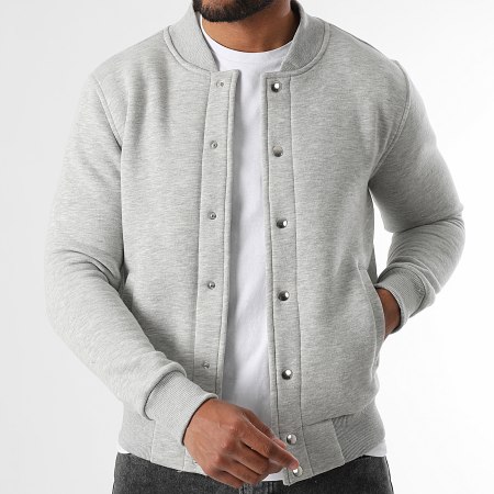 LBO - Veste Bomber Molleton 3840 Gris Chiné