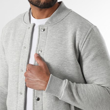 LBO - Veste Bomber Molleton 3840 Gris Chiné