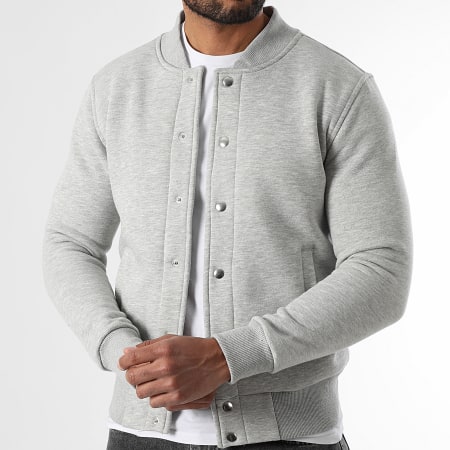 LBO - Veste Bomber Molleton 3840 Gris Chiné