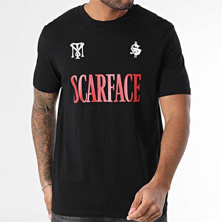 Scarface - Tee Shirt Oversize Large Big Logo Poster Noir