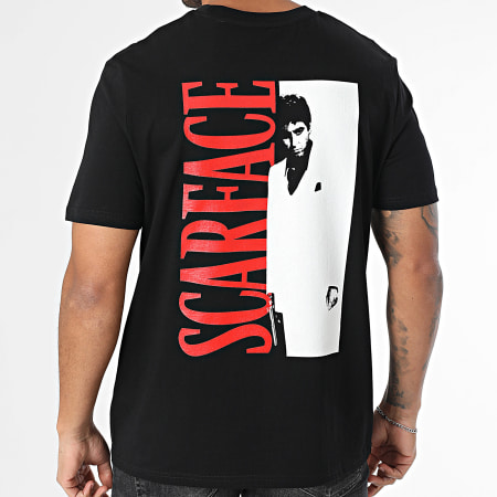 Scarface - Tee Shirt Oversize Large Big Logo Poster Noir