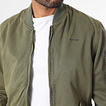 Schott NYC - Chaqueta Bomber Arcata Verde Caqui