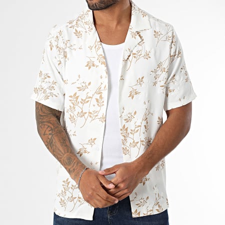 Uniplay - Chemise Manches Courtes 155 Blanc Camel