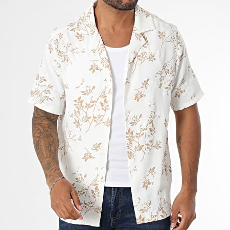 Uniplay - Chemise Manches Courtes 155 Blanc Camel