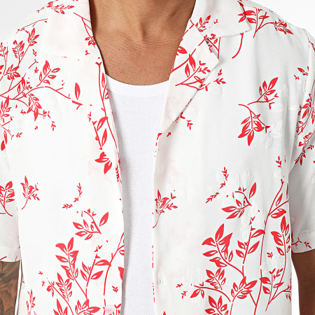 Uniplay - Chemise Manches Courtes 155 Blanc Rouge