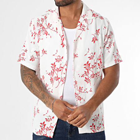Uniplay - Chemise Manches Courtes 155 Blanc Rouge