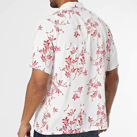 Uniplay - Chemise Manches Courtes 155 Blanc Rouge
