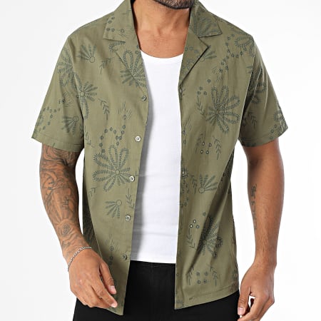 Uniplay - Chemise Manches Courtes Estivale Ajourée 156 Vert Kaki