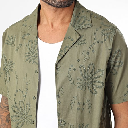 Uniplay - Chemise Manches Courtes Estivale Ajourée 156 Vert Kaki